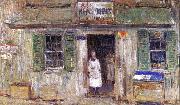 Childe Hassam News Depot at Cos Cob oil on canvas